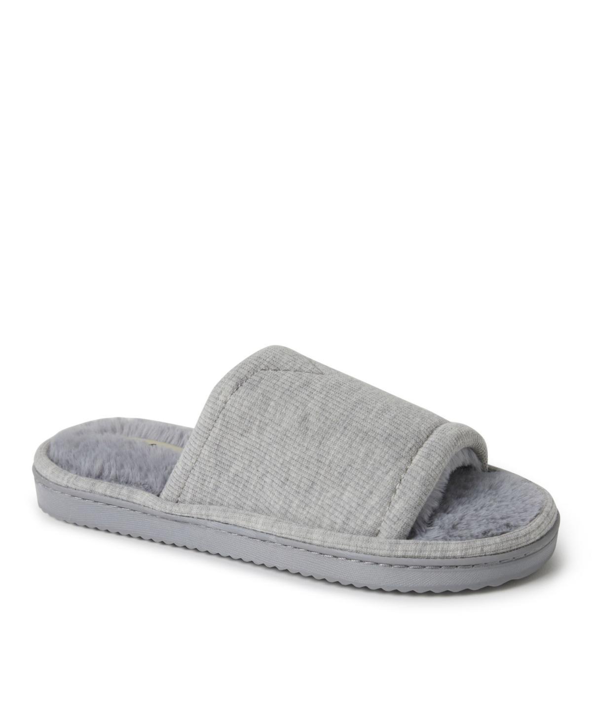 Dearfoams Demi-Rib Knit Women's Slide Slippers, Size: Large, Pale Pink Product Image