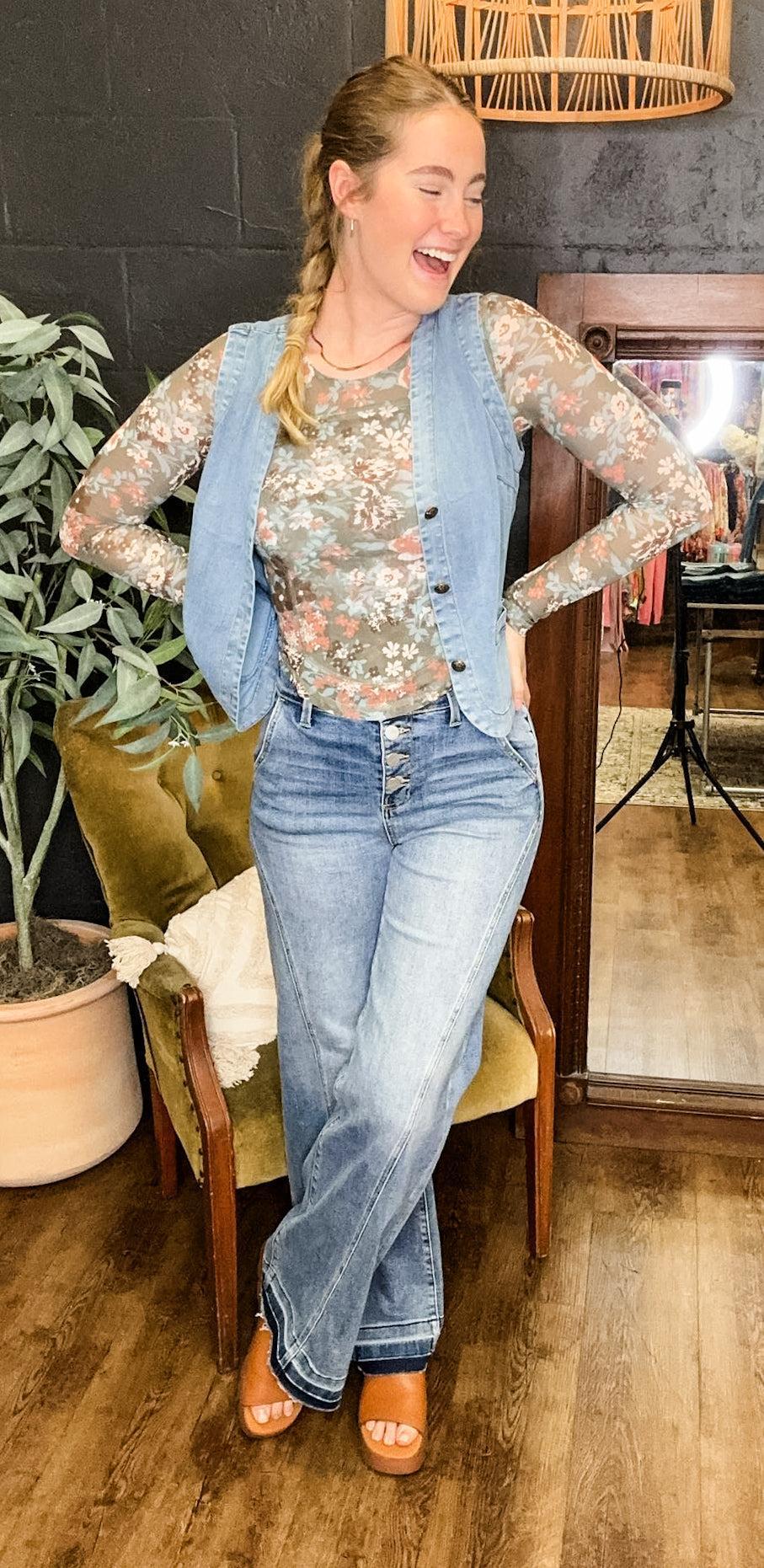 Out West Denim Vest, 2 Colors (Small to Large) Product Image