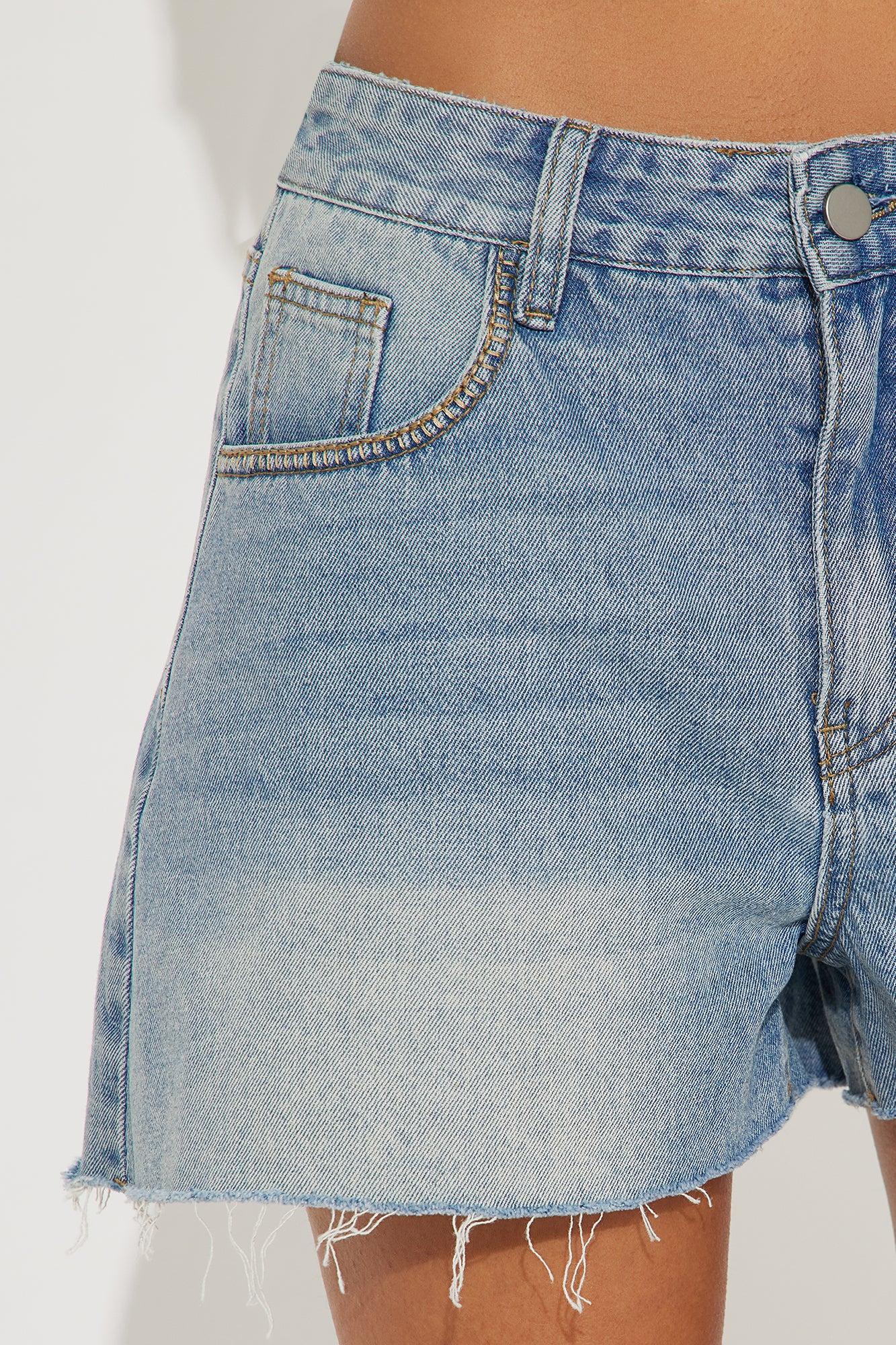 Beach House A-Line Denim Shorts - Medium Wash Product Image