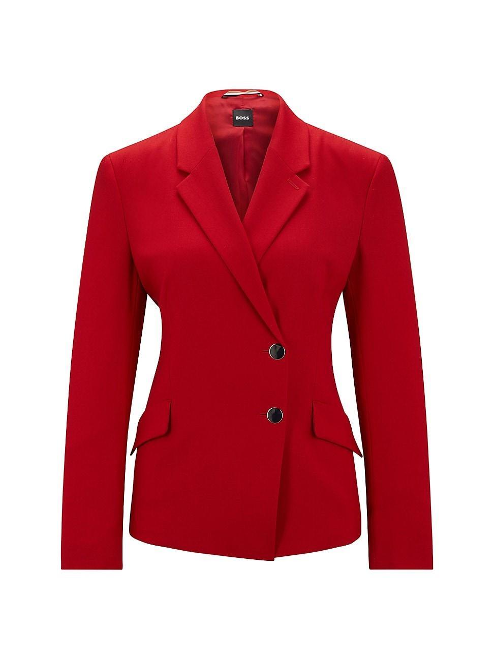 Womens Regular Fit Jacket in Wool Twill Product Image