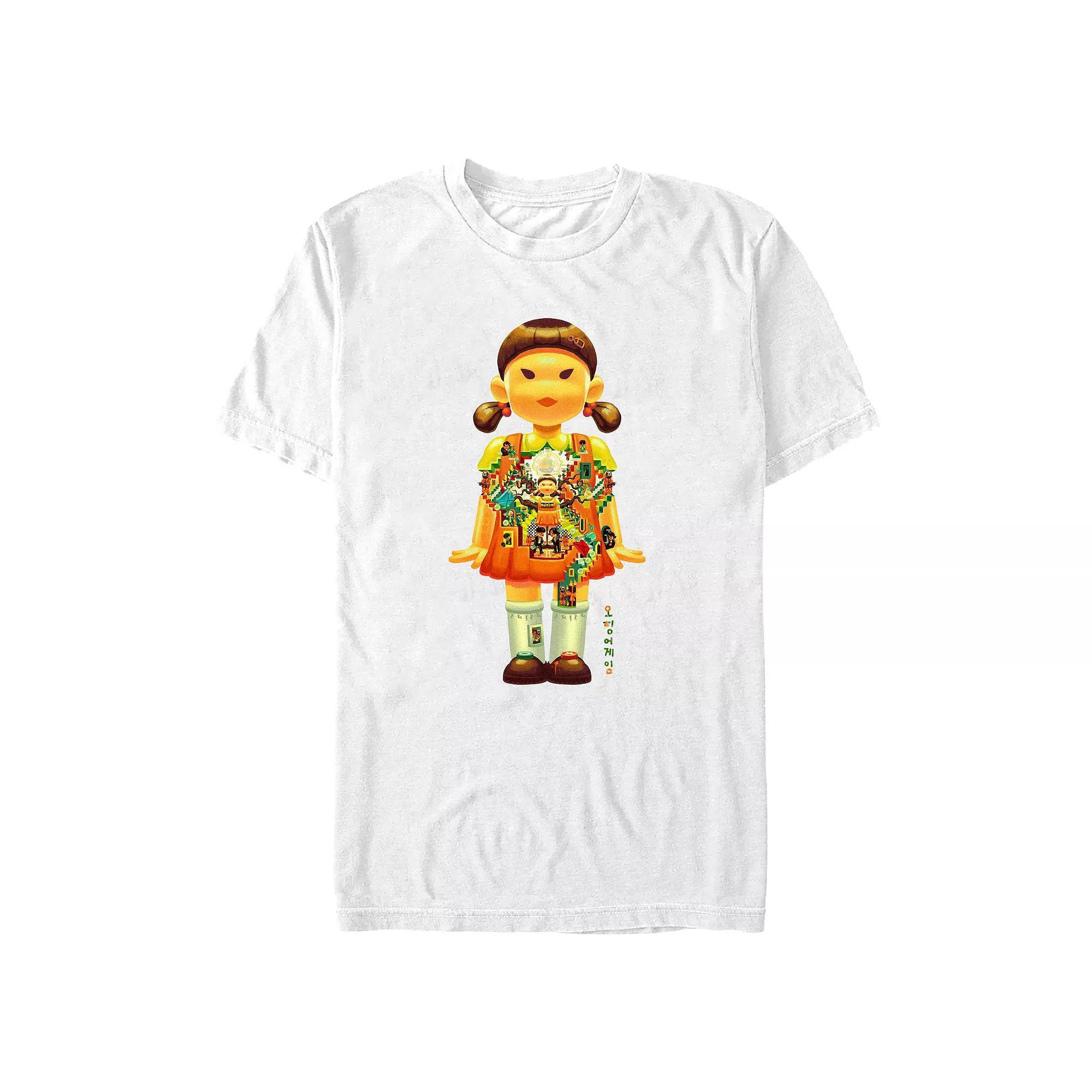 Men's Squid Game Big Doll World Graphic Tee, Size: XS, White Product Image