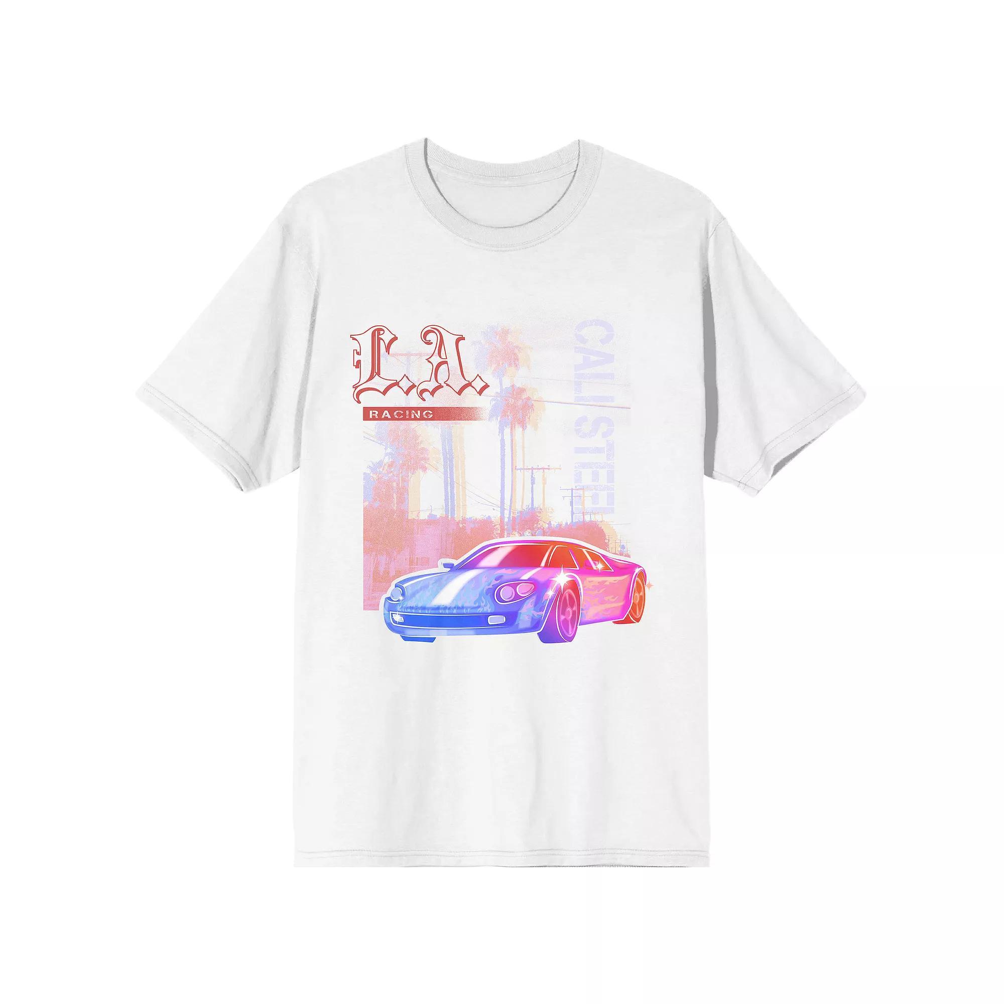 Men's Car Fanatic LA Cali Steel Graphic Tee, Size: XXL, White Product Image