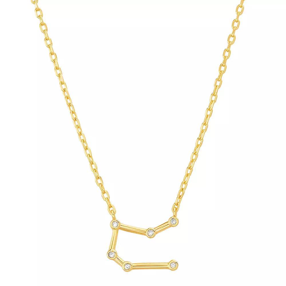 Paige Harper Sterling Silver Cubic Zirconia Zodiac Constellation Necklace, Womens Gemini Product Image