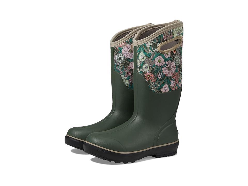 Bogs Classic II Tall Adjustable Calf - Ferns Multi) Women's Rain Boots Product Image
