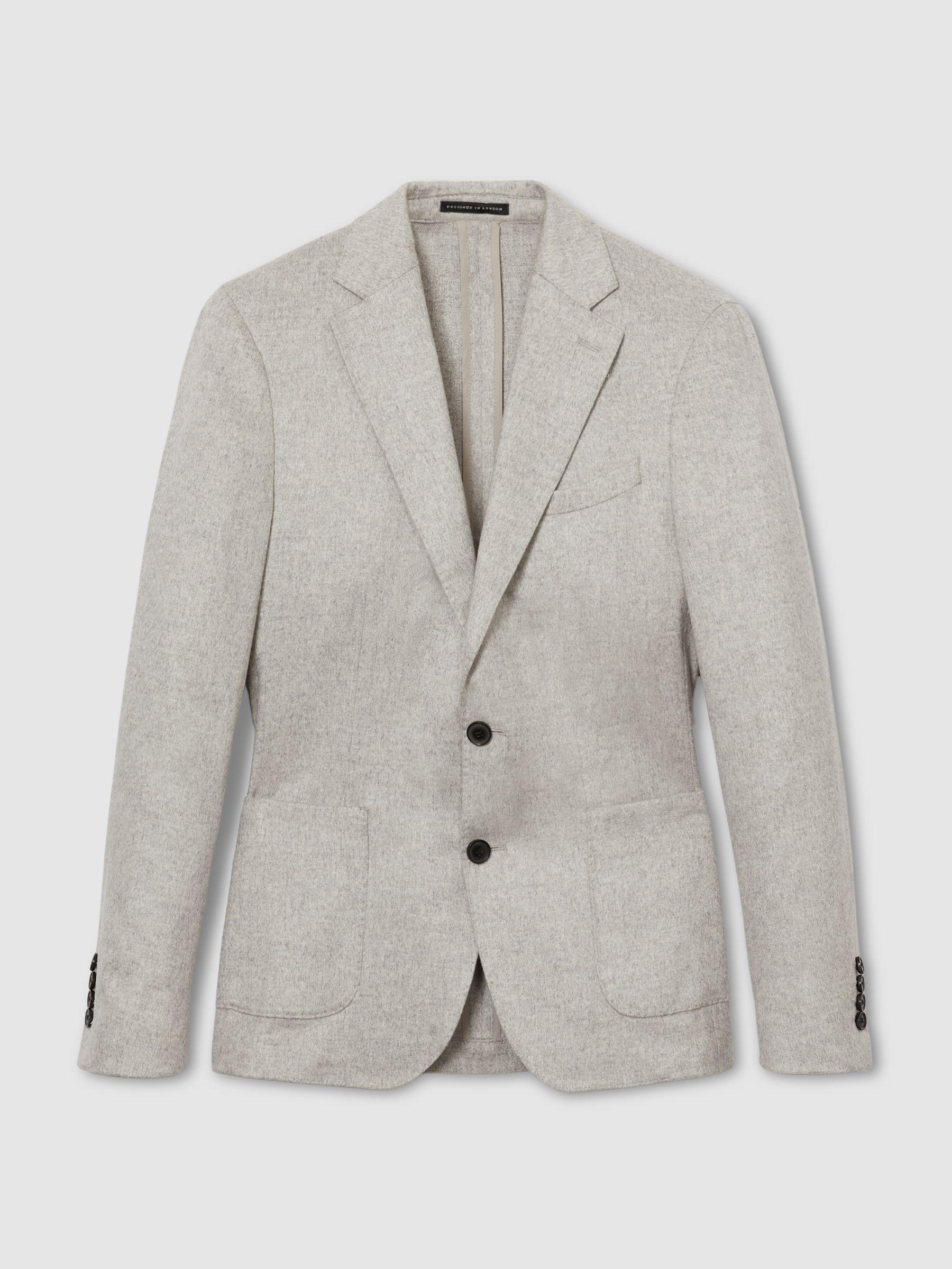 Atelier SIngle-Breasted Suit Jacket in Grey Melange Product Image