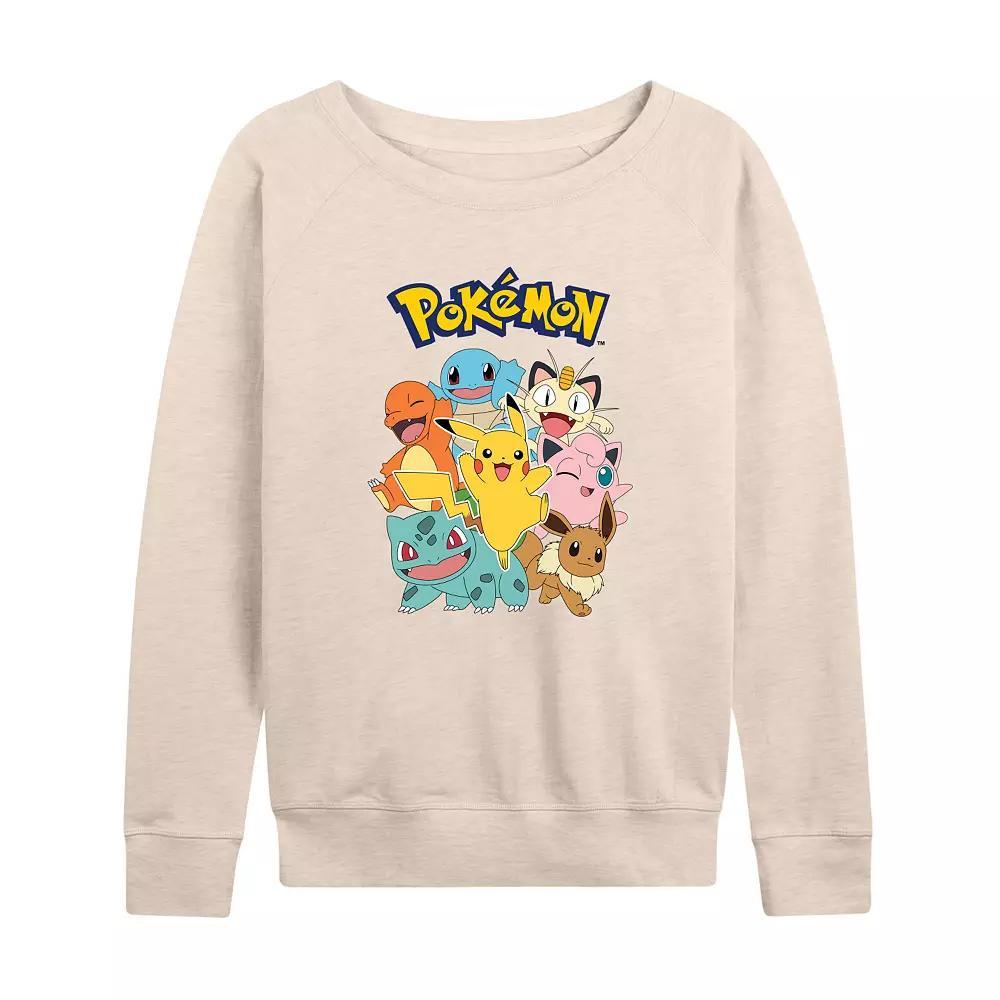 Womens Pokemon Character Group French Terry Long Sleeve Tee Product Image