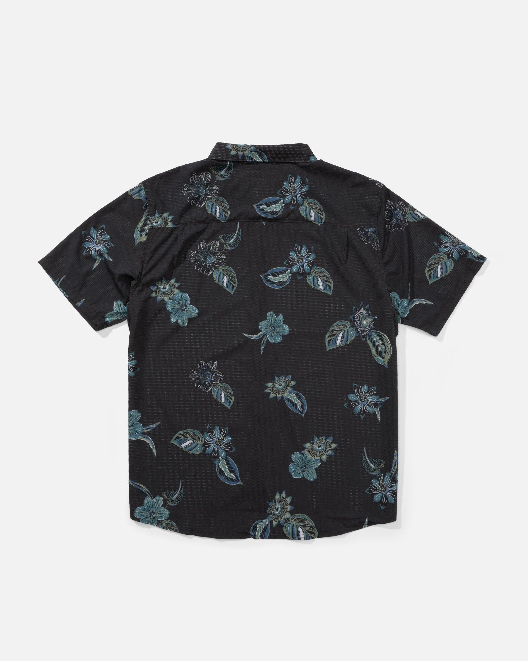 Breezer Perforated Button Up - Phantom Male Product Image