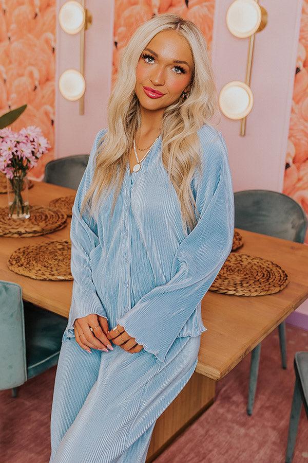 Keen On You Pleated Button Up Product Image