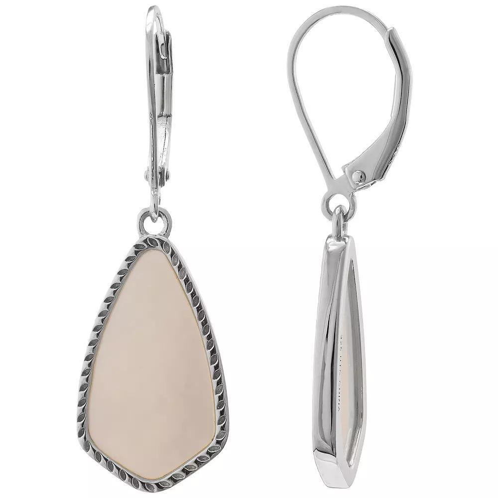 Gemistry Sterling Silver Mother Of Pearl Drop Earrings, Women's Product Image