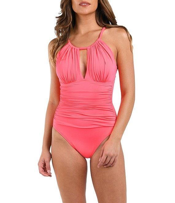 La Blanca Island Goddess High Neck One Piece Swimsuit Product Image