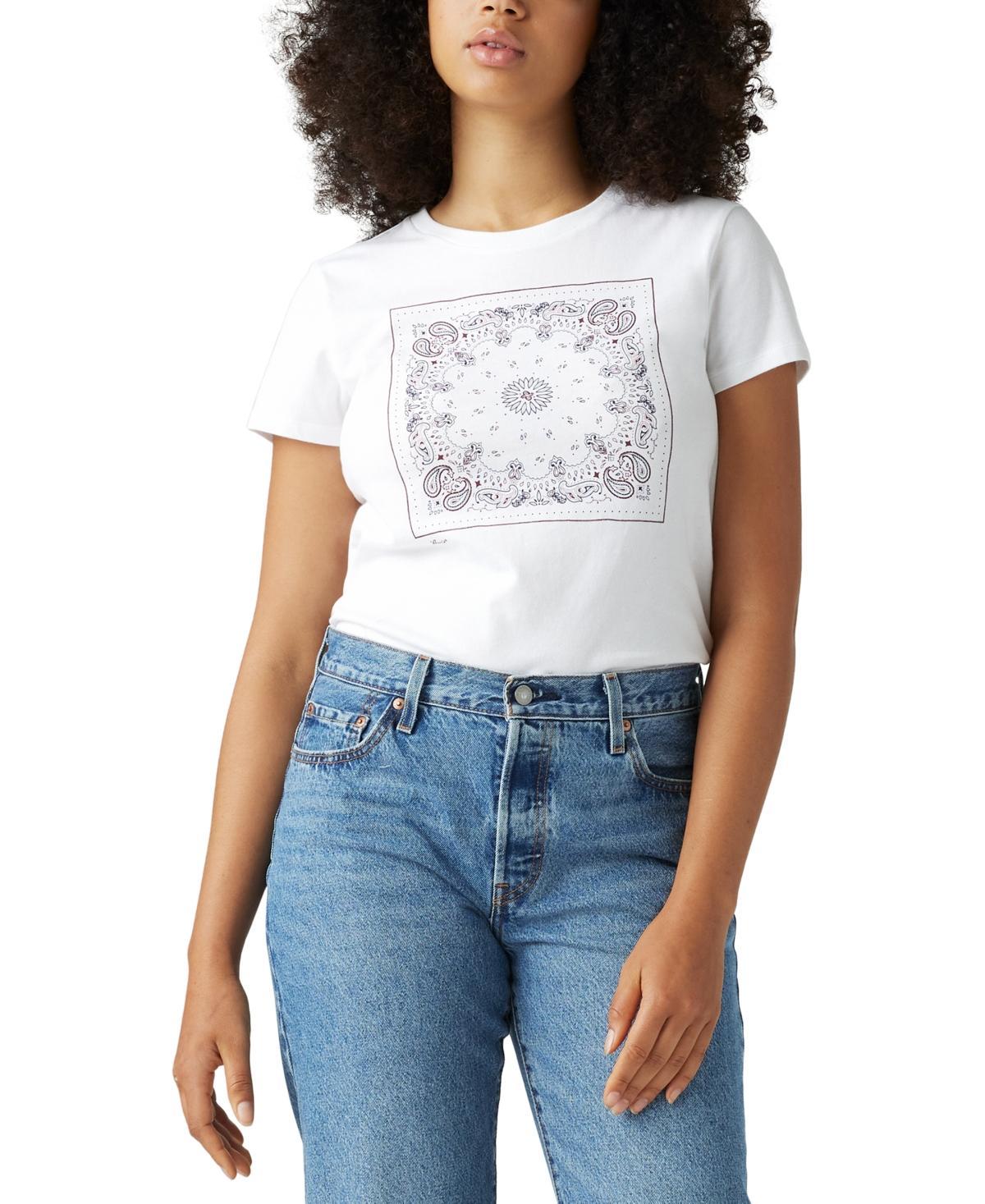 Women's Levi's® Logo Perfect Tee, Size: XS, Housemark Smokestack Product Image
