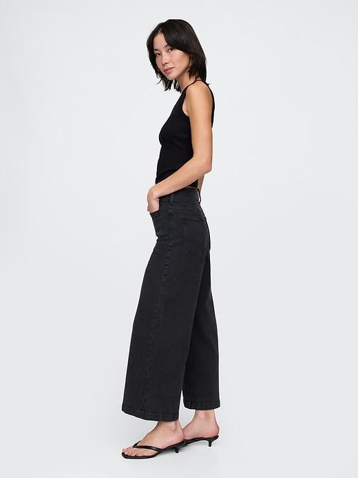 High Rise Stride Wide-Leg Ankle Jeans Product Image