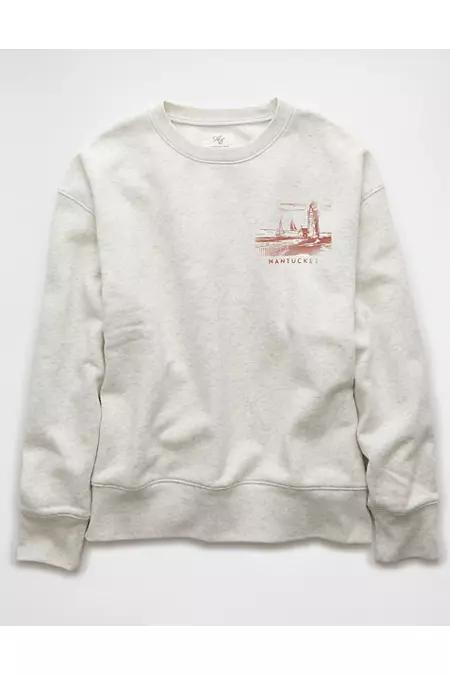 AE Everyday Luxe Destination Graphic Crew Neck Sweatshirt Women's Product Image