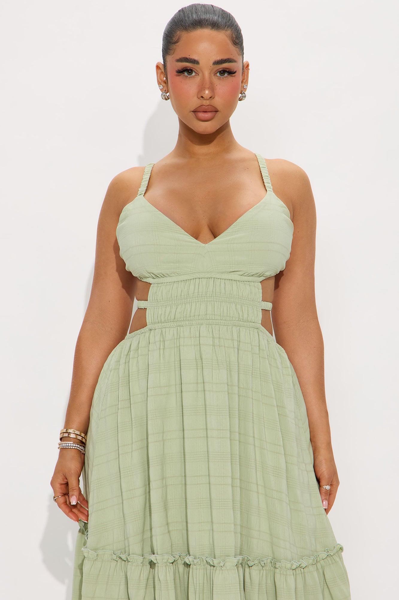 Ellen Tiered Maxi Dress - Sage Product Image