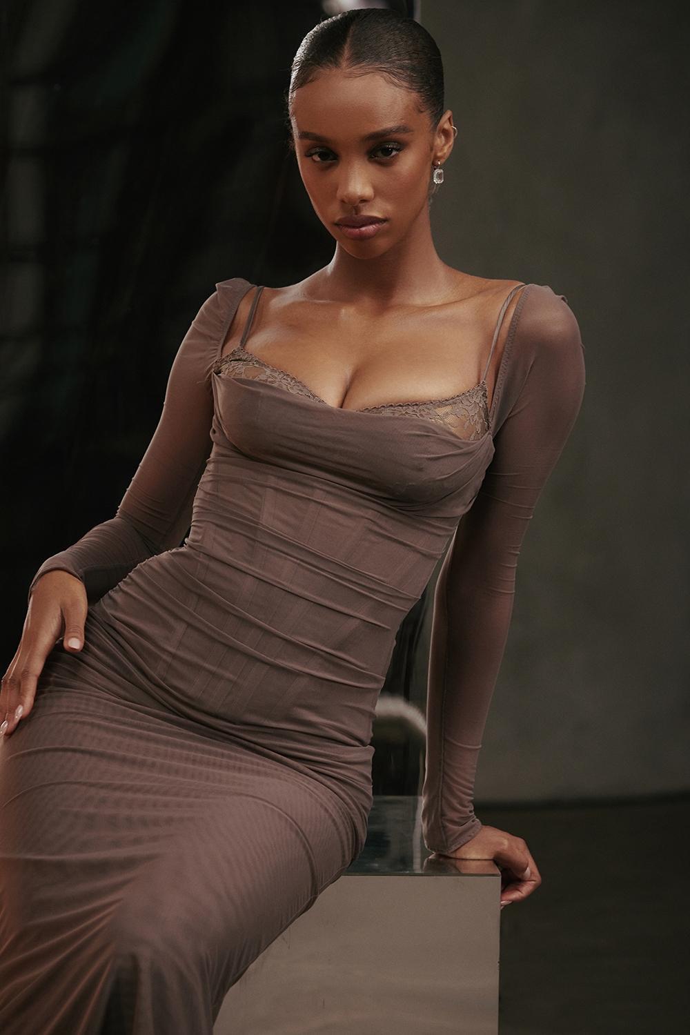 Katarina  smoke maxi dress Product Image