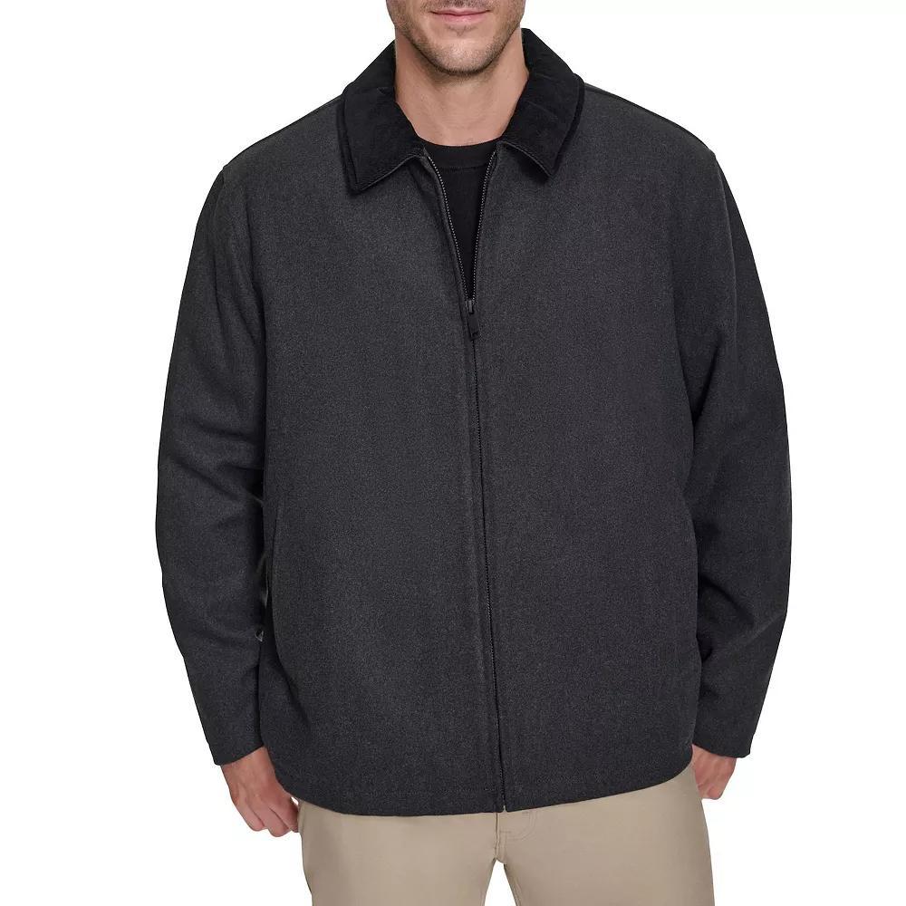 Big & Tall Dockers® Corduroy Collar Short Wool Coat, Men's, Size: 3XL Tall, Grey Product Image