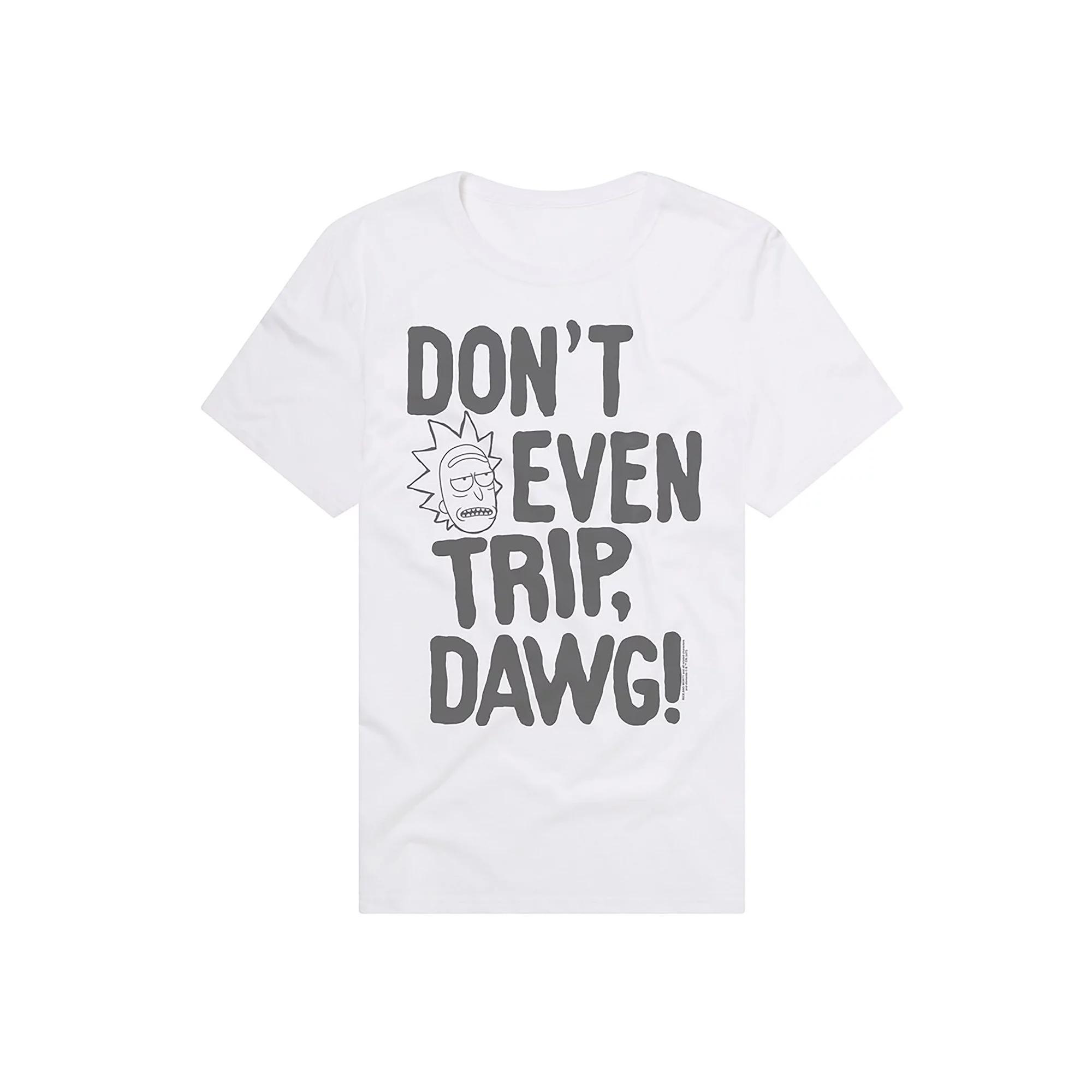 Men's Don't Even Trip Dawg Rick & Morty Graphic Tee, Size: XXL, White Product Image