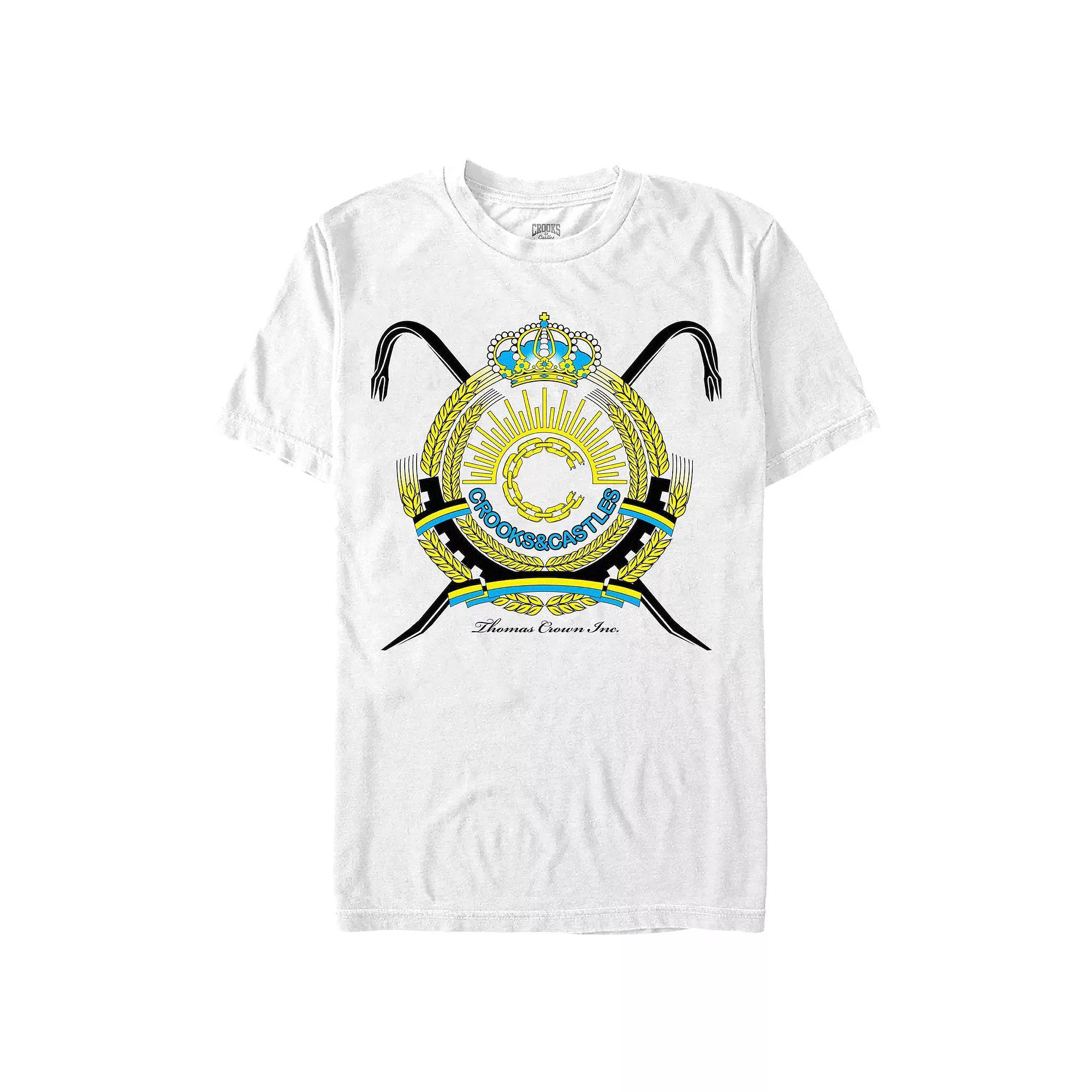 Men's Crooks And Castle Thomas Crown Inc, Graphic Tee, Size: XL, White Product Image