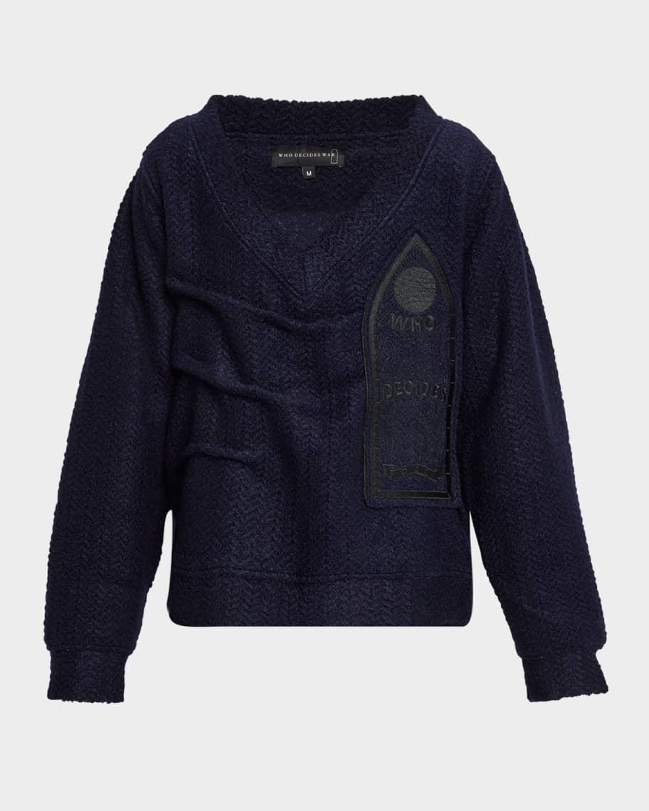 Mens Gathered Collegiate Sweater Product Image