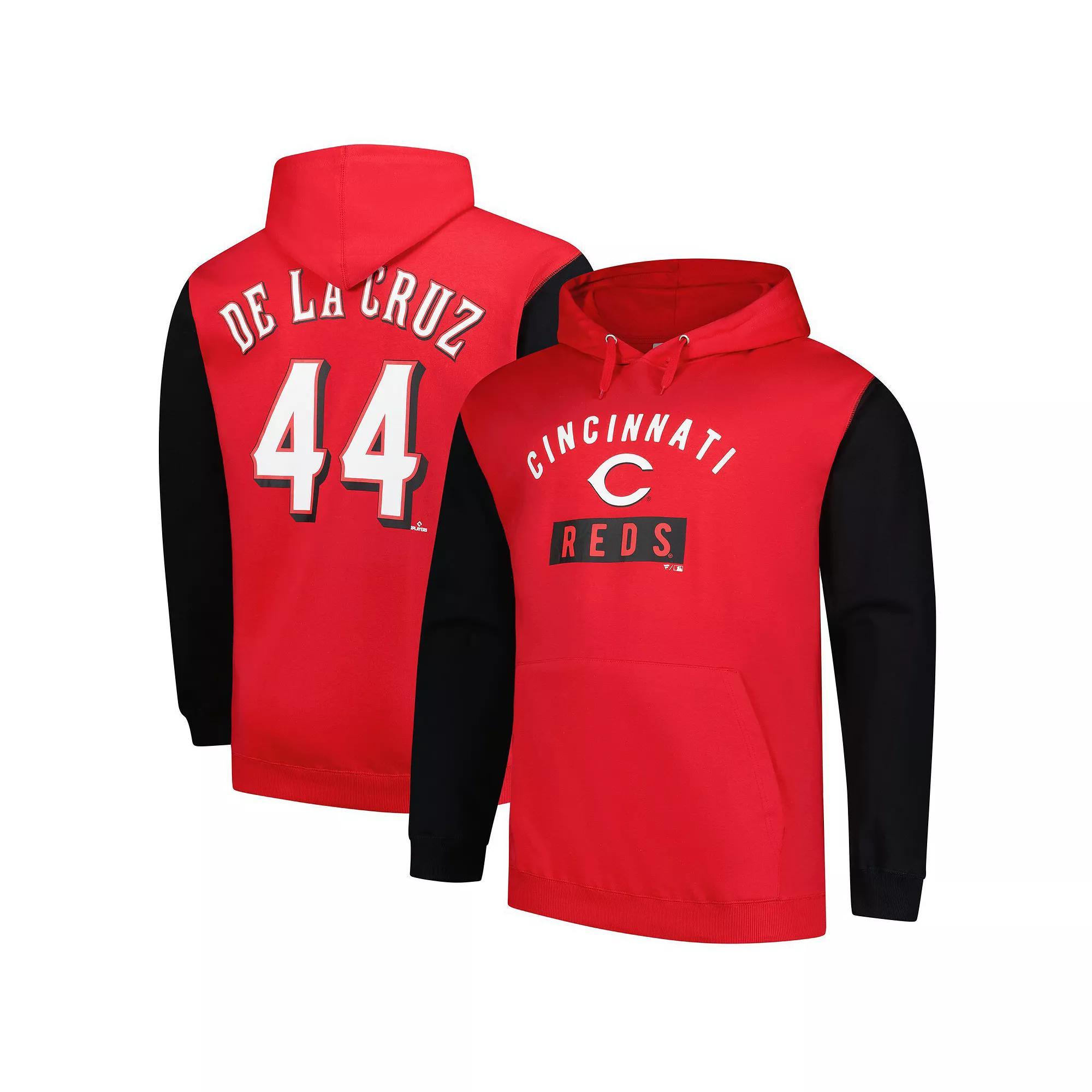 Men's Profile Elly De La Cruz Red Cincinnati Reds Big & Tall Fleece Pullover Hoodie, Size: 5XB, Red Red Product Image