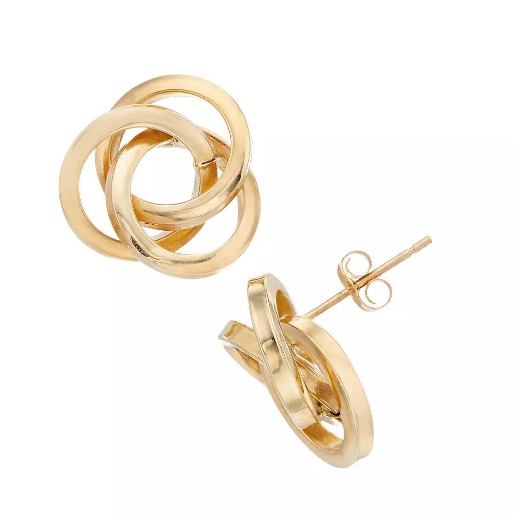 14k Gold Love Knot Stud Earrings, Womens Product Image