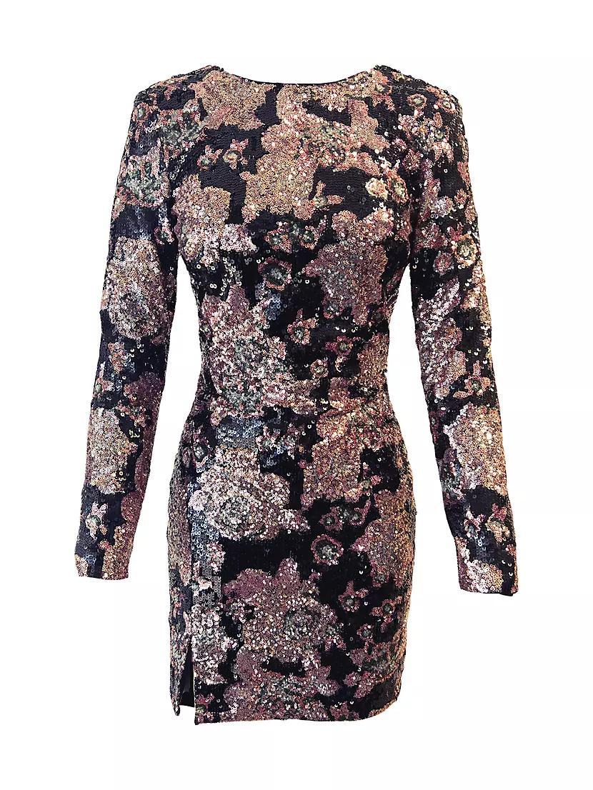 Nathalia Floral Sequin Minidress Product Image