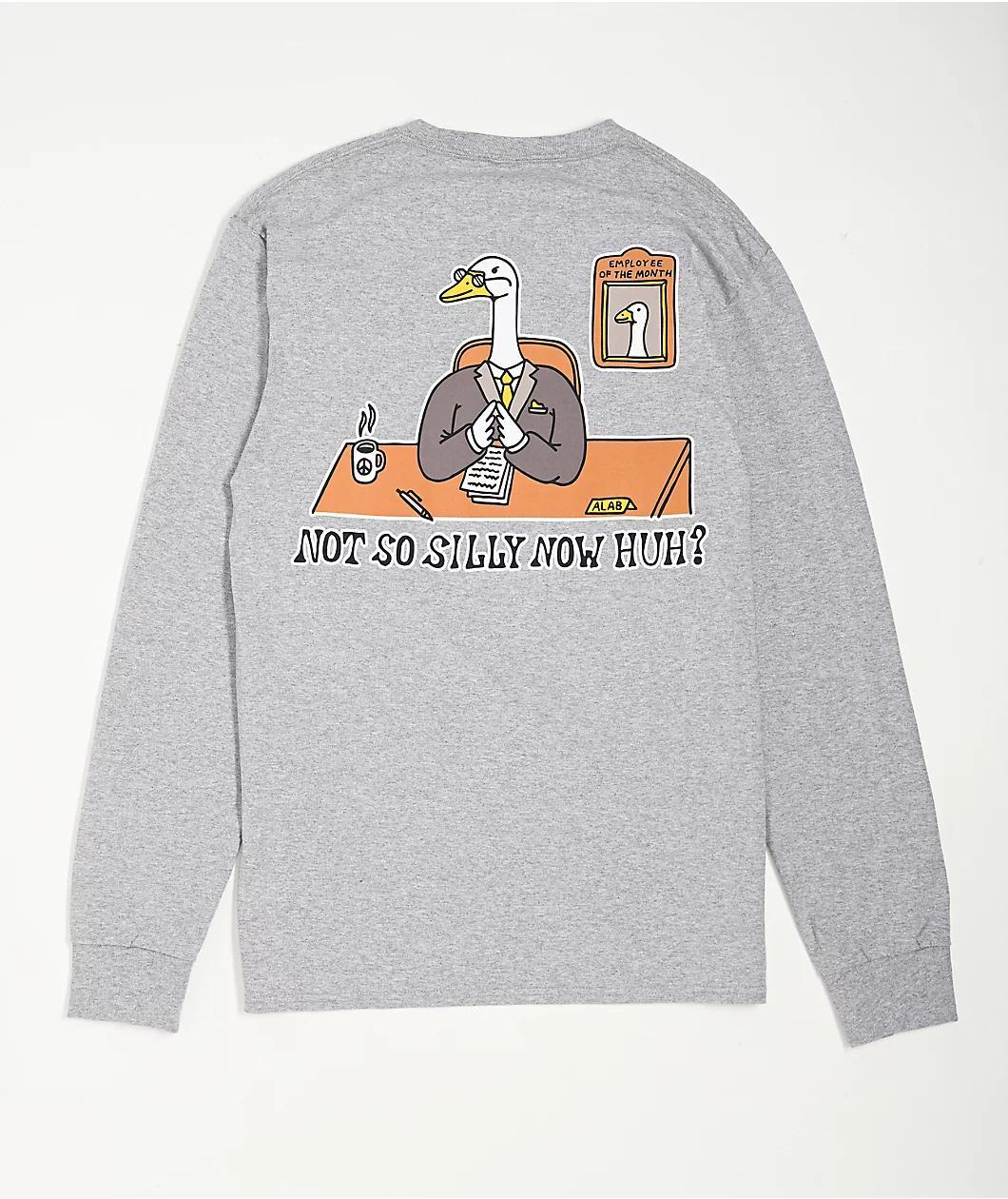 A.LAB Not So Silly Grey Long Sleeve T-Shirt Product Image