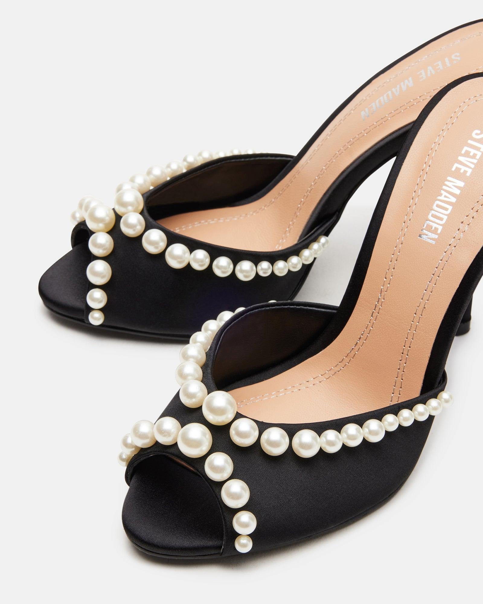 PRIYA PEARL BLACK SATIN Female Product Image