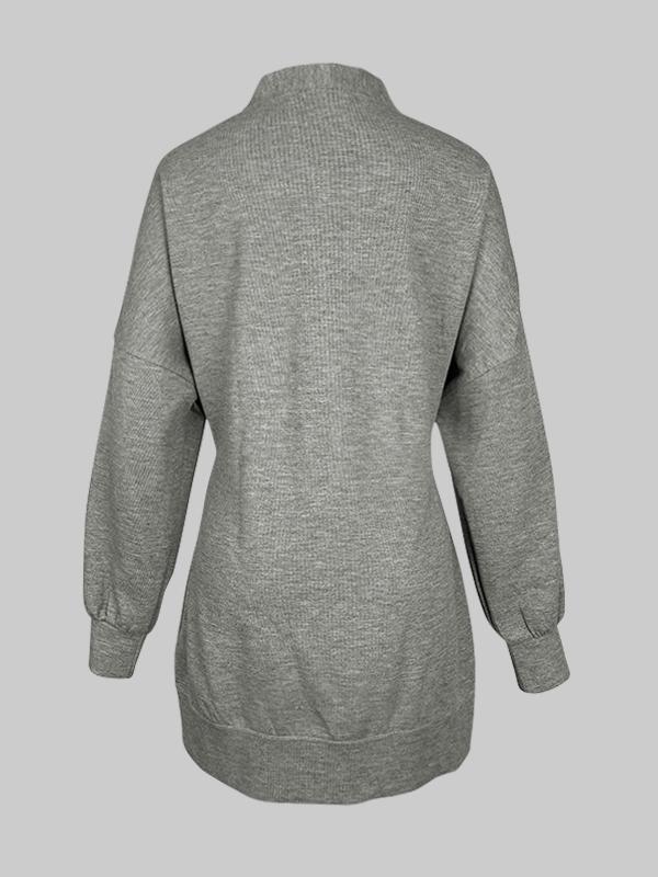 Long Sleeves Split-Joint V-Neck Outerwear Product Image
