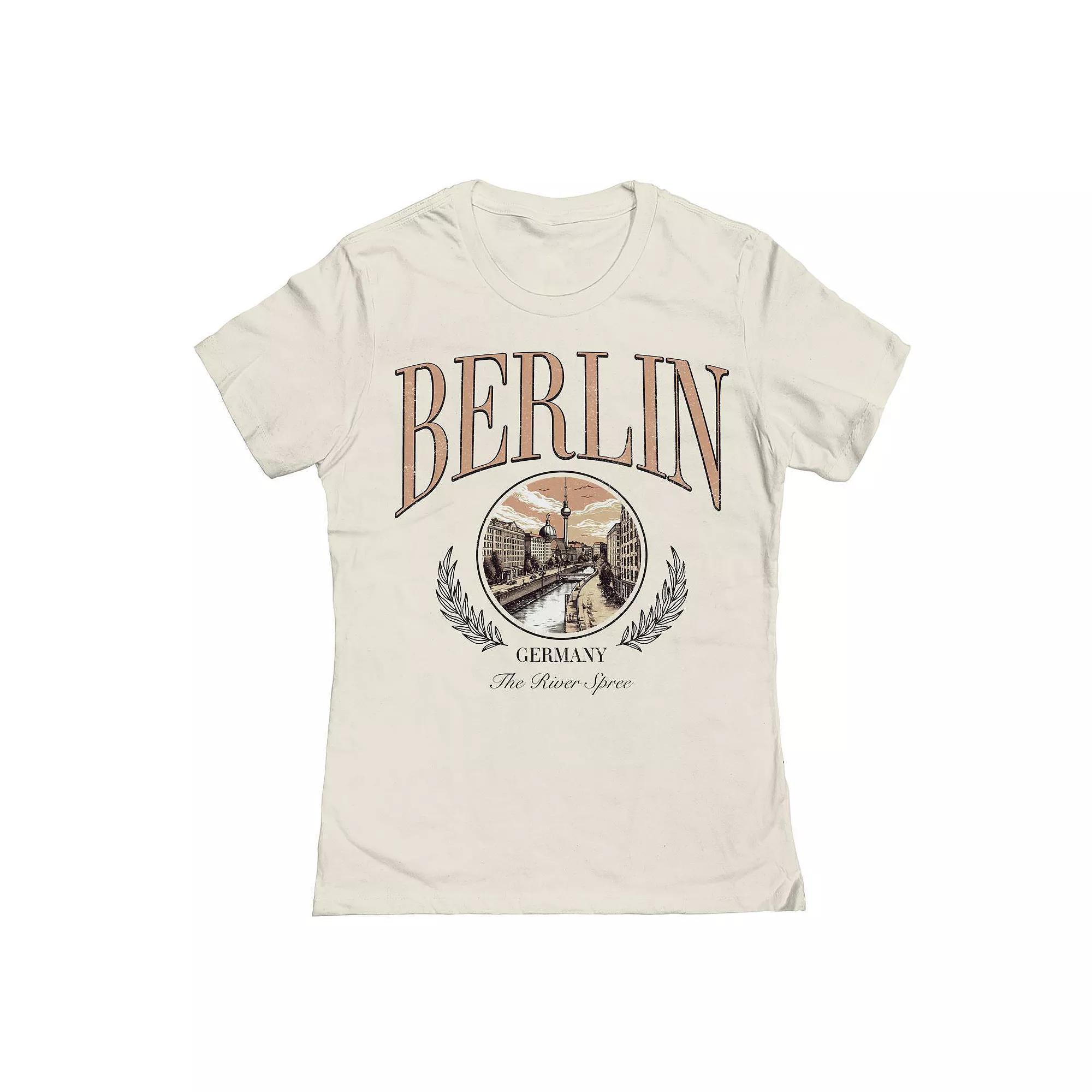 Junior's Berlin City Light Graphic Tee, Women's, Size: Small, Natural Product Image