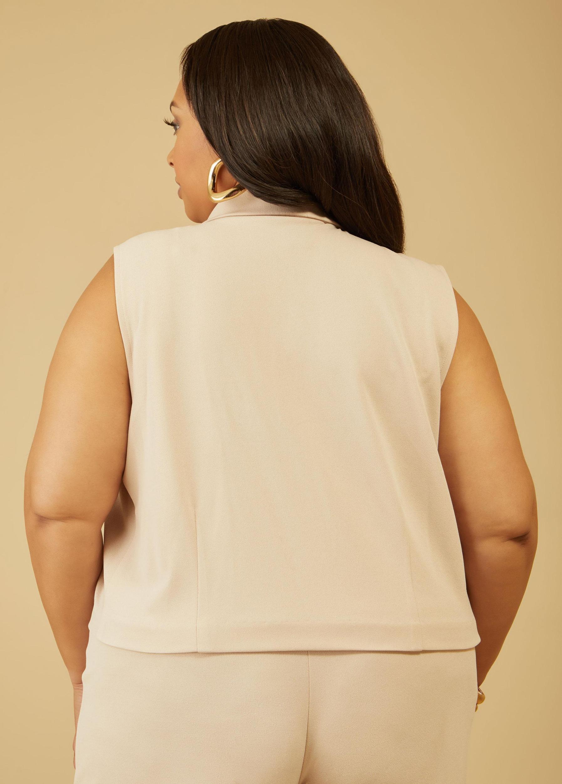Cropped Crepe Vest Product Image