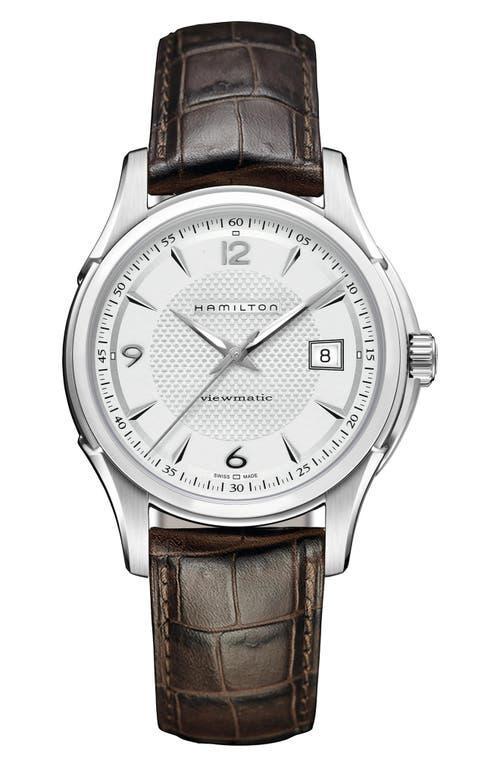 Hamilton Jazzmaster Viewmatic Brown Leather Automatic Watch Product Image