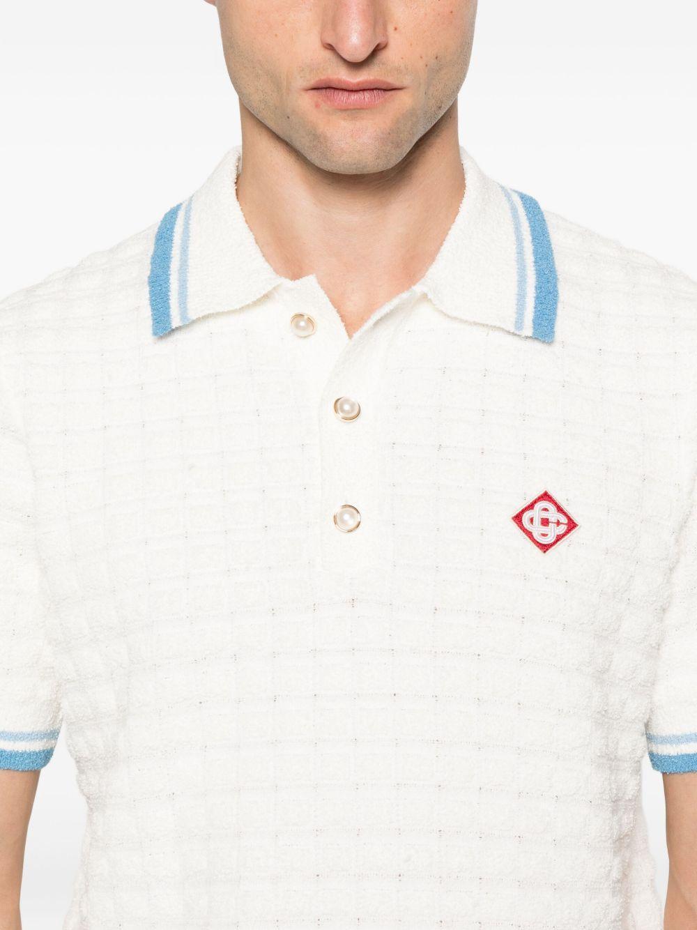 stripe-trim polo shirt Product Image
