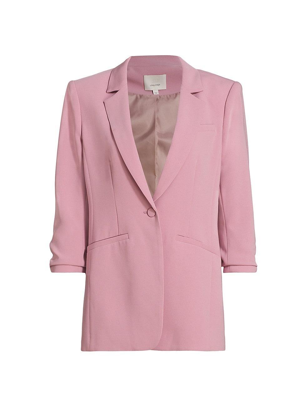 Womens Khloe Crepe Ruched Blazer Product Image