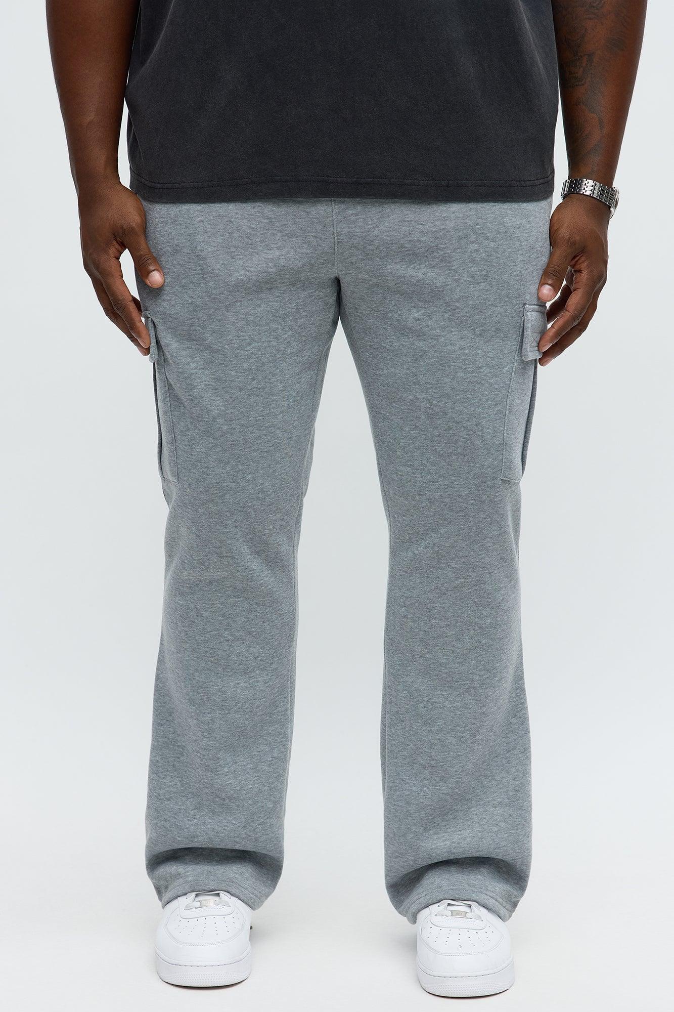 In The Cut Cargo Flared Sweatpants - Heather Grey Male Product Image
