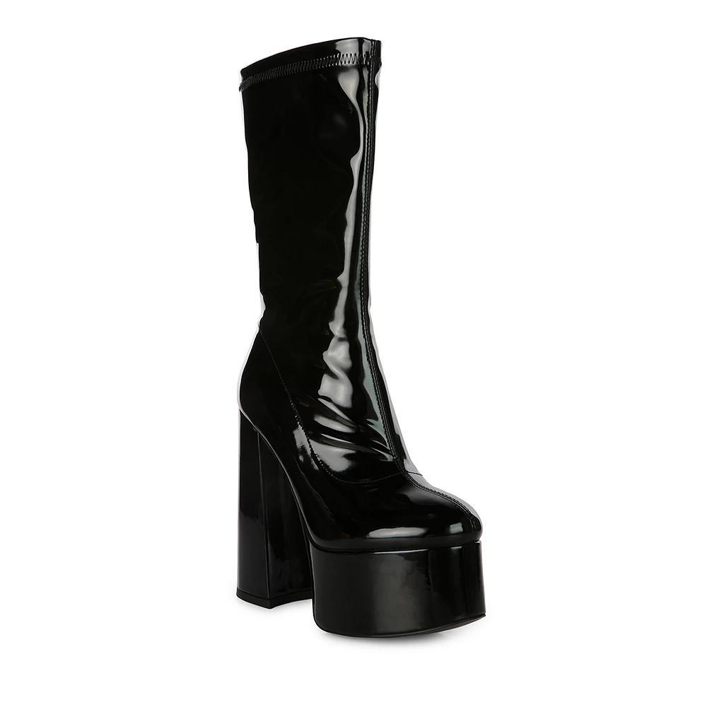 London Rag Vinkele Women's Platform Boots, Size: 10, Black Product Image