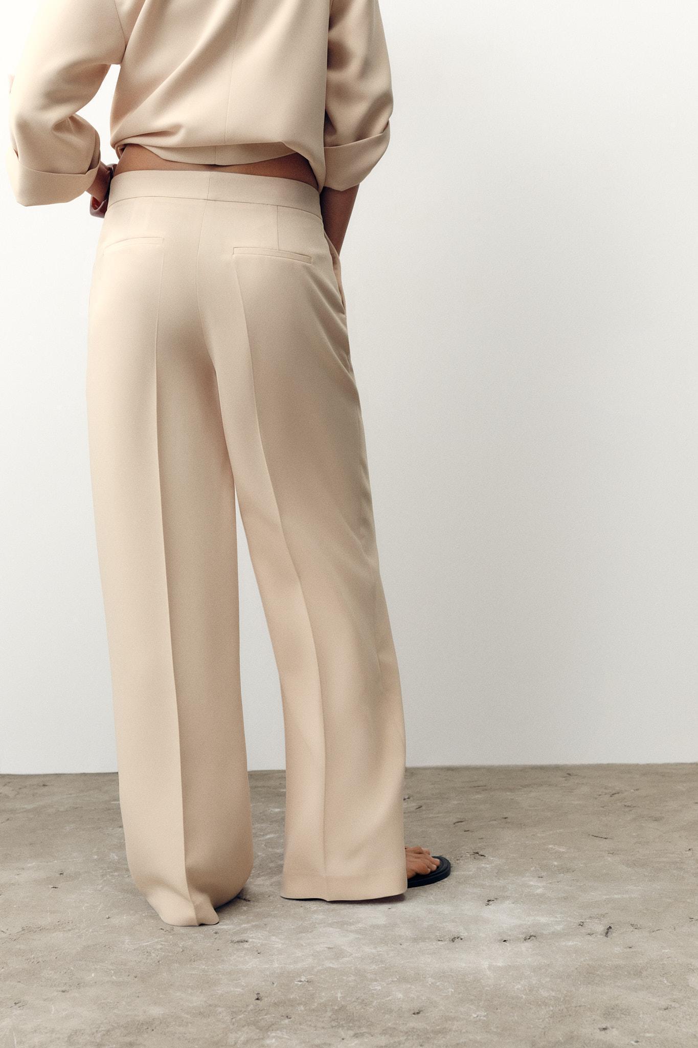 HIGH-WAISTED STRAIGHT LEG PANTS Product Image