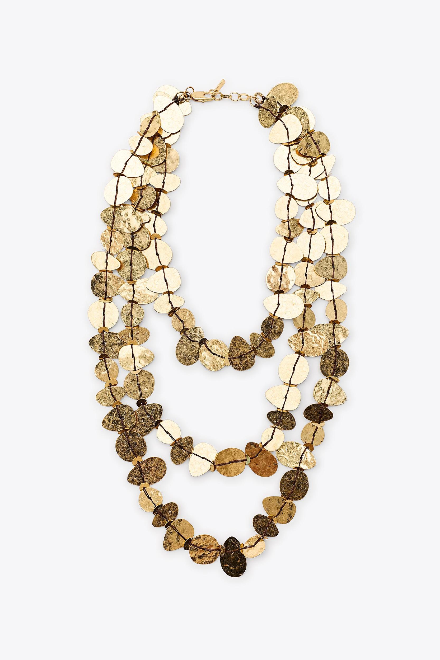 METAL PLATE WATERFALL NECKLACE Product Image