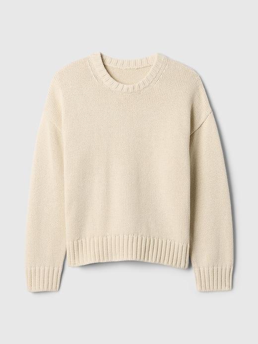 100% Cotton Relaxed Sweater Product Image