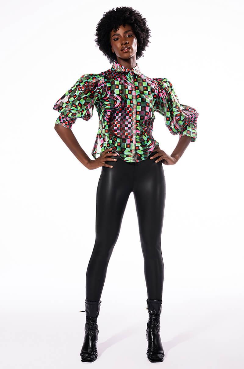 RIO HIGH RISE LEGGING WITH 4 WAY STRETCH IN BLACK Product Image