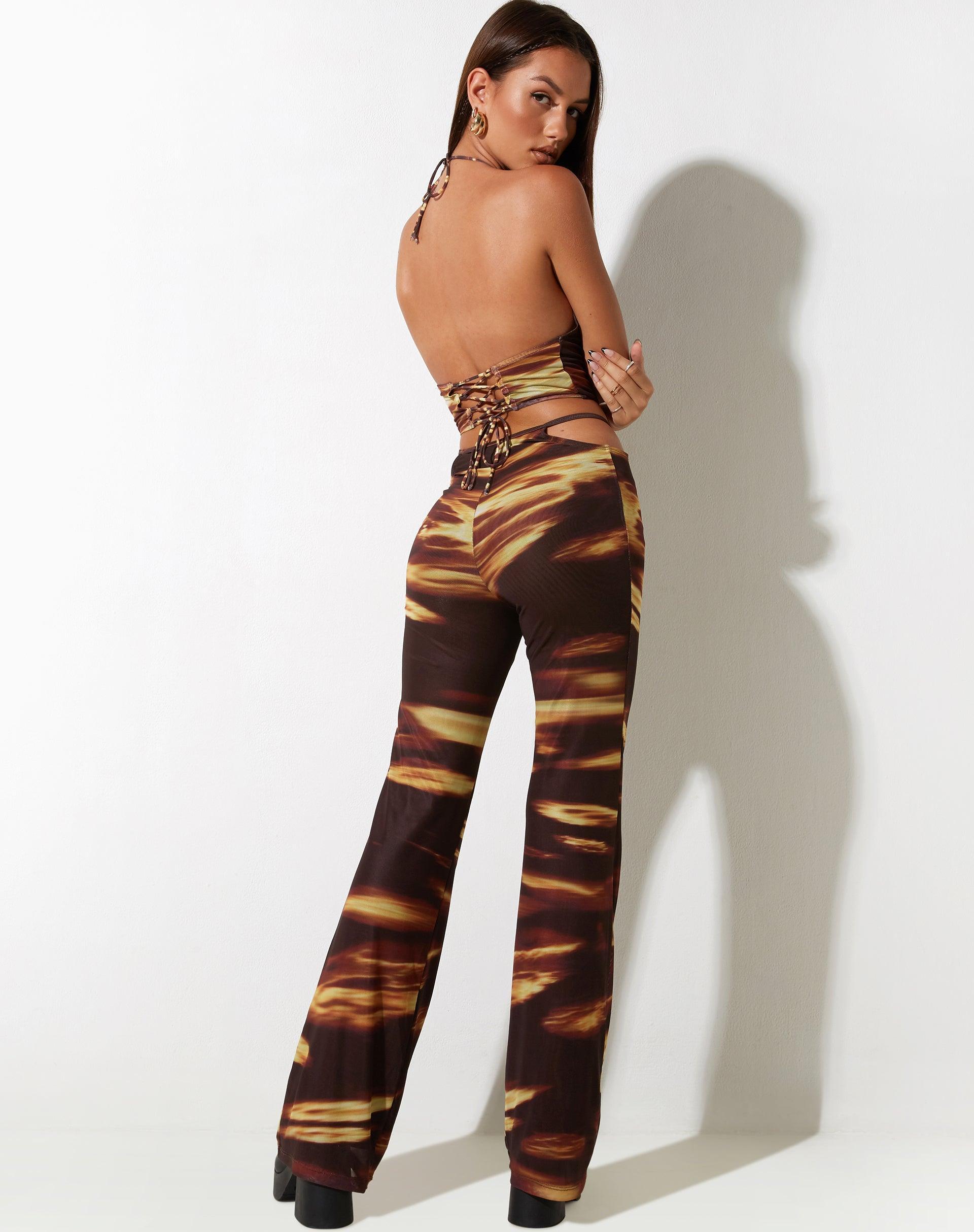 Mares Flare Trouser in Bleach Drip Product Image