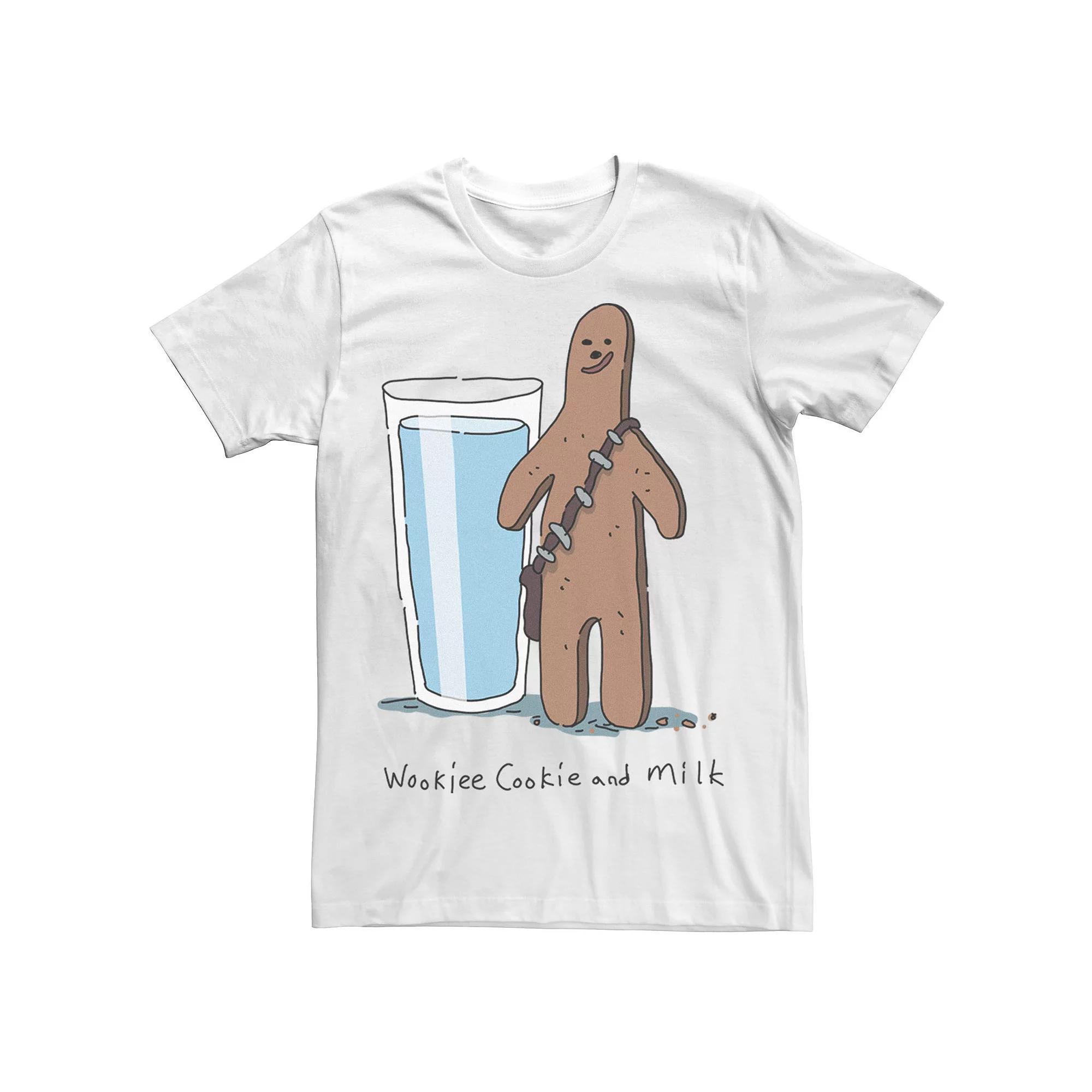 Men's Star Wars Chewbacca Wookiee Cookie And Milk Tee, Size: Small, White Product Image