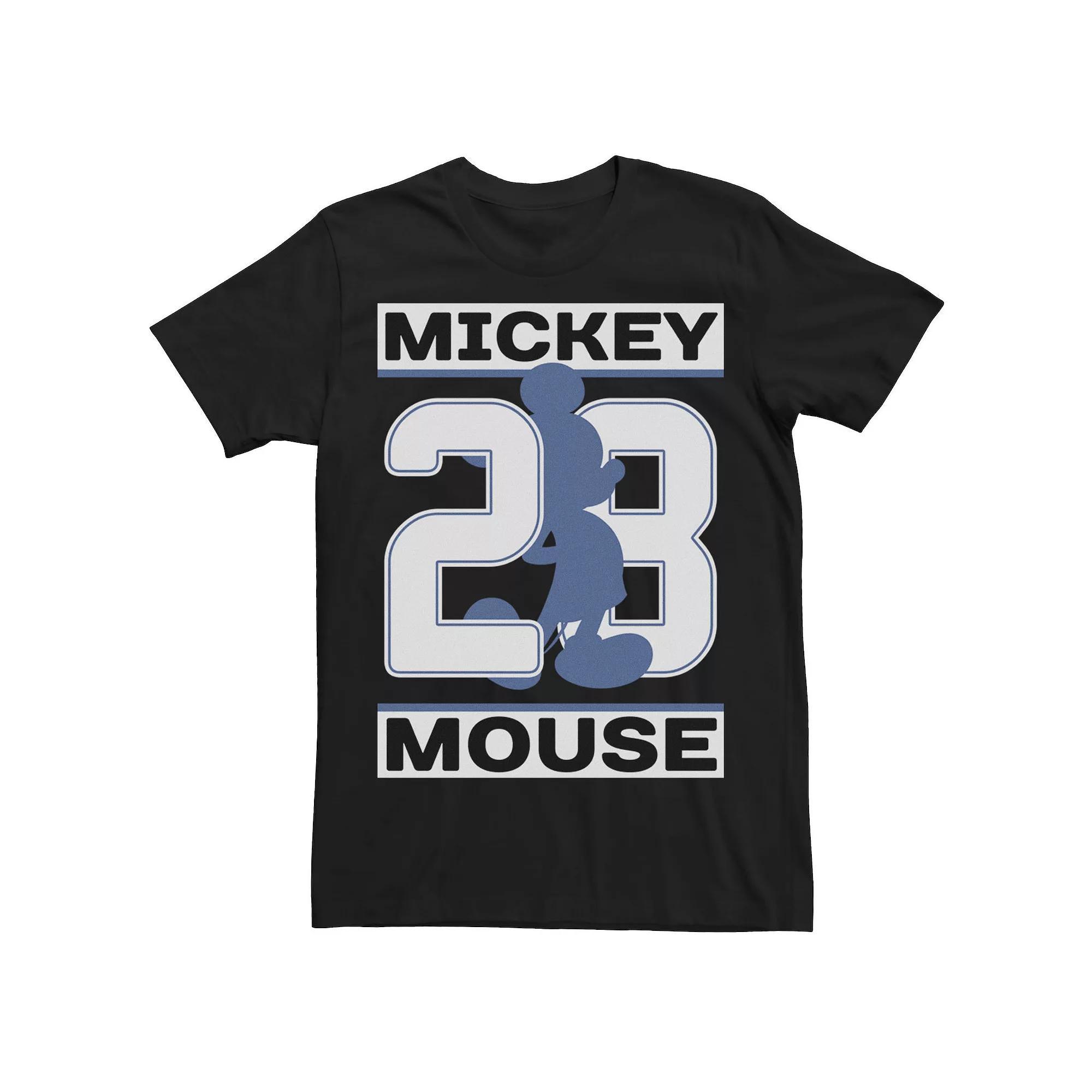 Disney's Mickey Mouse Men's #28 Mickey Silhouette Tee, Size: Large, Black Product Image