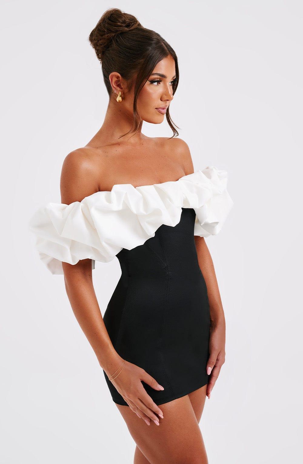 Allie Mini Dress - Black/White Product Image