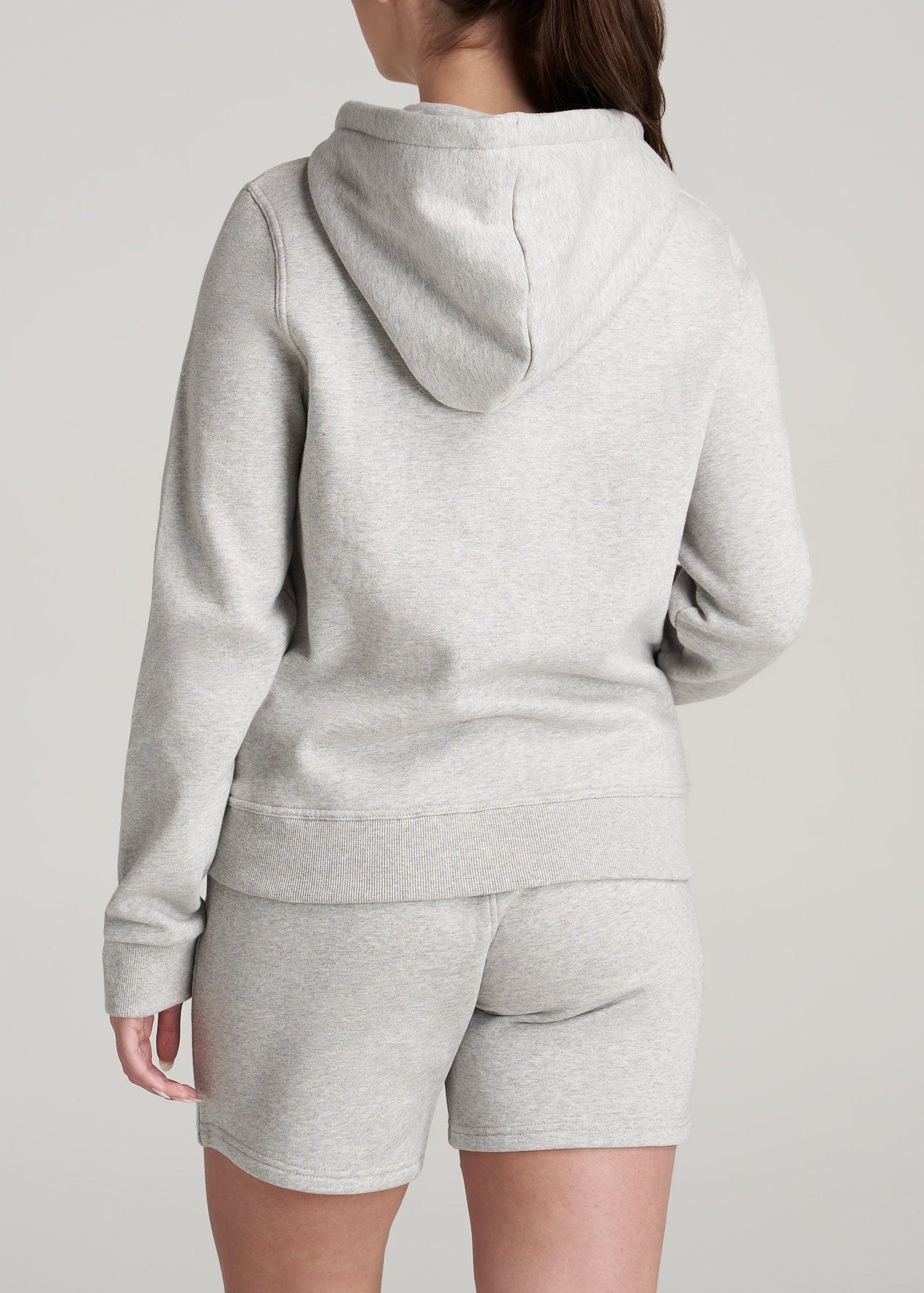 Wearever Fleece Full-Zip Women's Tall Hoodie in Grey Mix Product Image