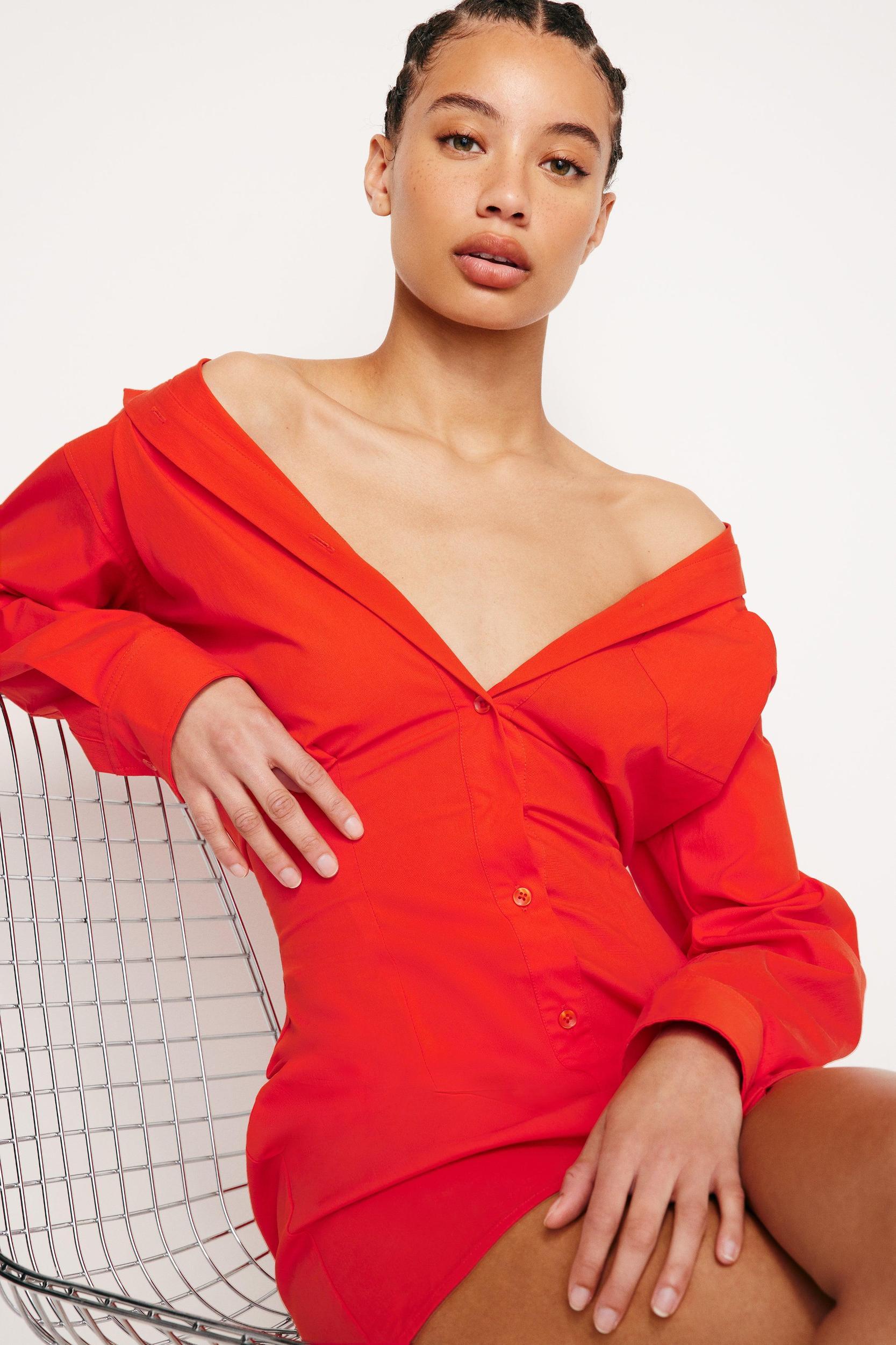 POPLIN SHIRT DRESS | ROMA002 Product Image