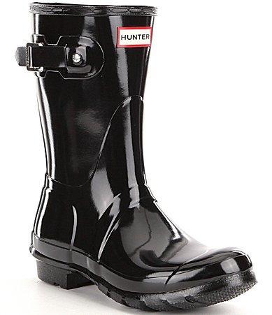 Hunter Womens Original Short Gloss Buckle Strap Rain Boots Product Image