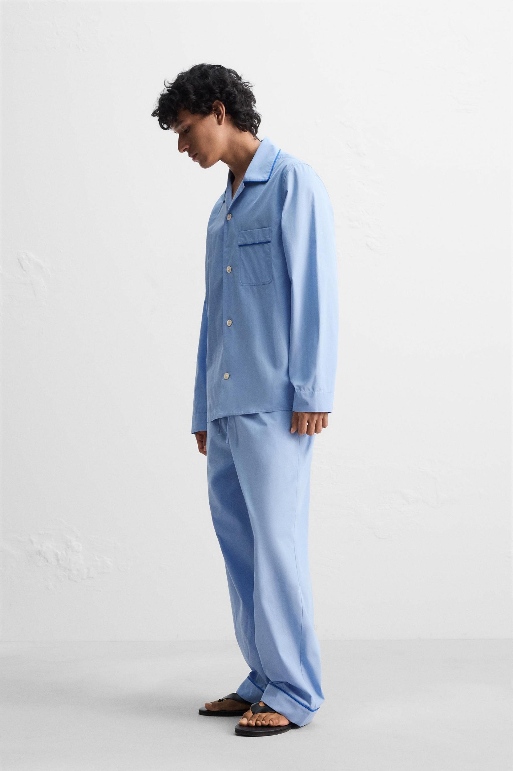 CONTRAST PAJAMA SHIRT Product Image
