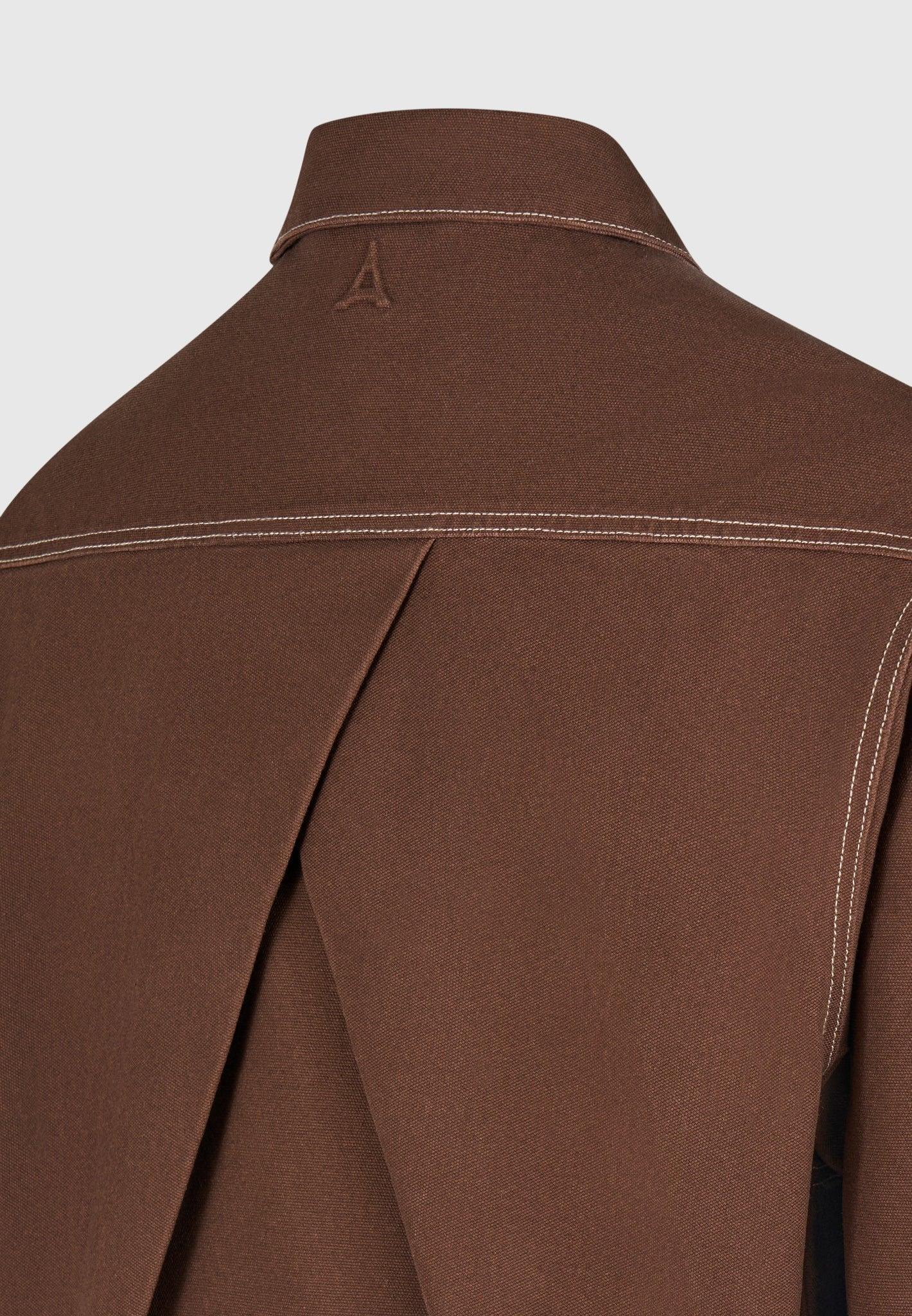 Contrast Stitch Carpenter Jacket - Brown Male Product Image