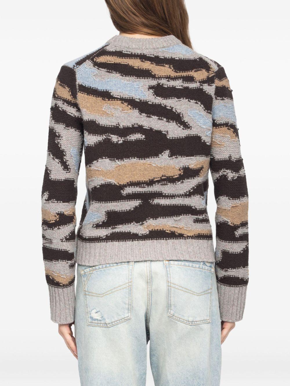 Malty patterned crew-neck sweater Product Image